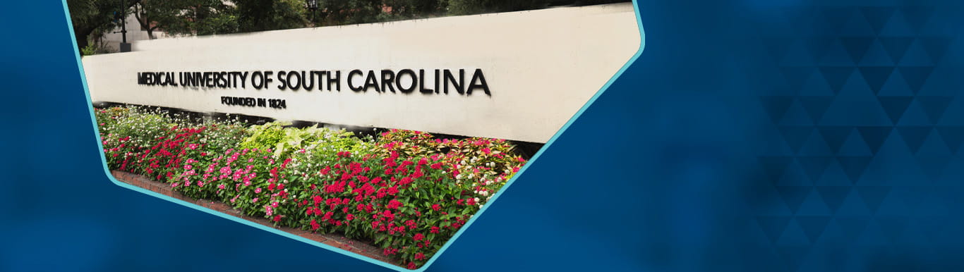 Medical University of South Carolina sign on the Horseshoe in Charleston