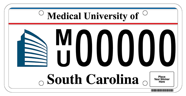 MUSC alumni license plate