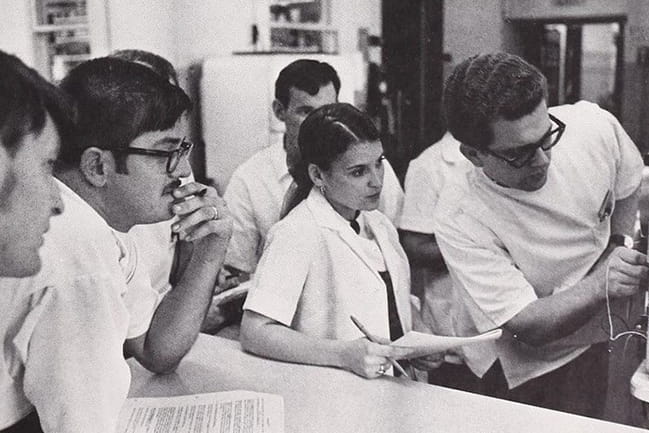 Pharmacy students in 1970