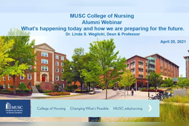 MUSC College of Nursing Alumni Webinar with Dean Weglicki