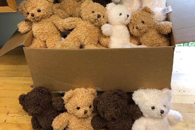 Donated teddy bears