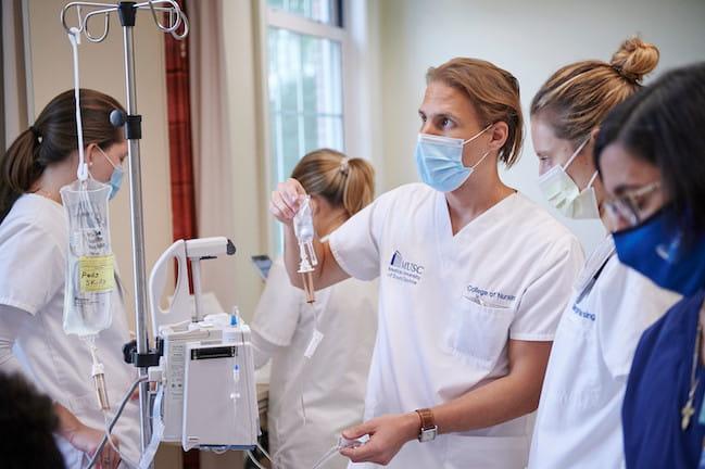 Students at MUSC College of Nursing.