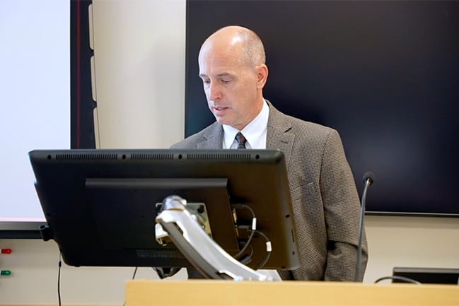 Dave Shirley using a 1Wacom Touch in an MUSC classroom