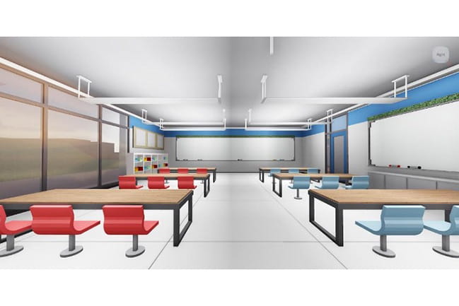 Empty virtual classroom