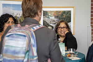 Faculty and staff networking at an AAC&U event