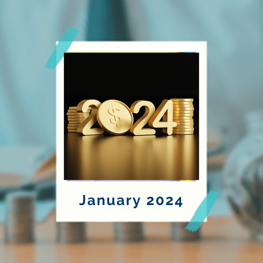 2024 in gold with coins