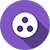 White bowling ball icon on purple circle, FeedbackFruits Web Member Evaluation