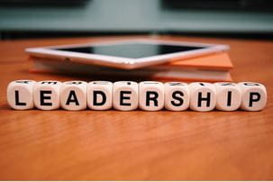 "Leadership" spelled out in block letters