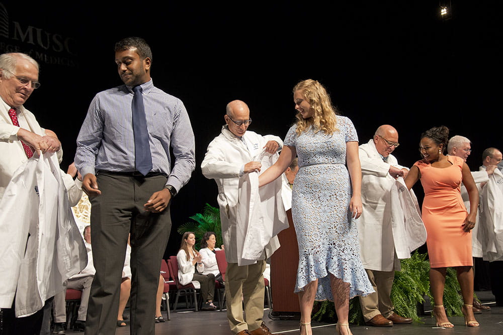 first-year students get white coats