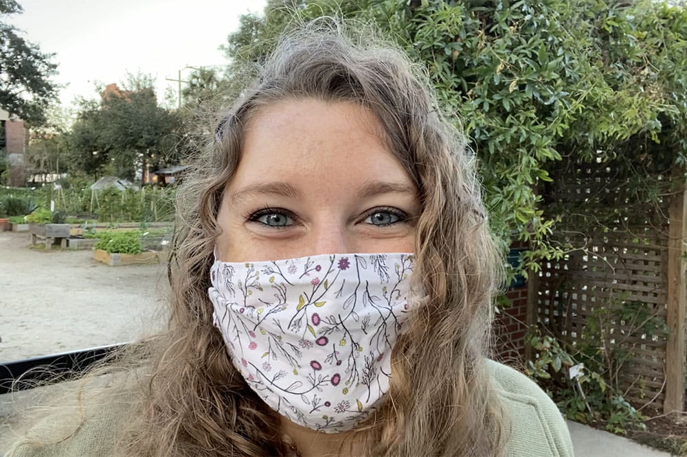 MUSC employee and COVID vaccine trial volunteer Kelly Warren in a headshot wearing a mask.